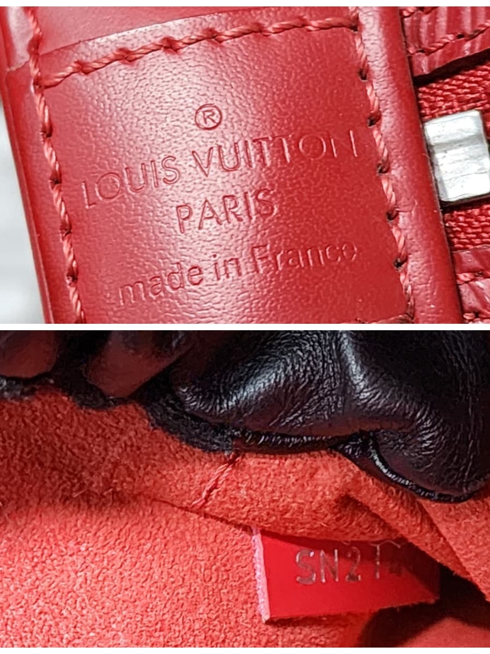LOUIS VUITTON Epi Alma PM Bag Red - Picture 4 of 14